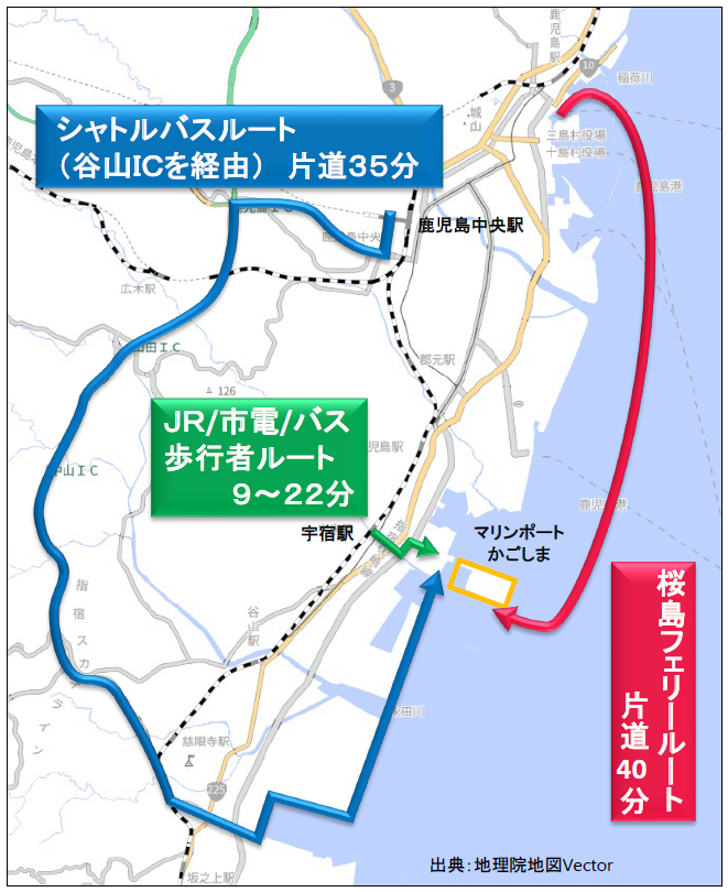 【2025】桜島と芸術花火2025のアクセス情報