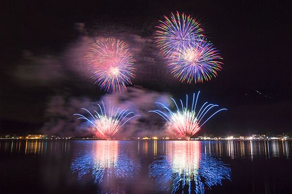 山中湖「報湖祭」花火大会
